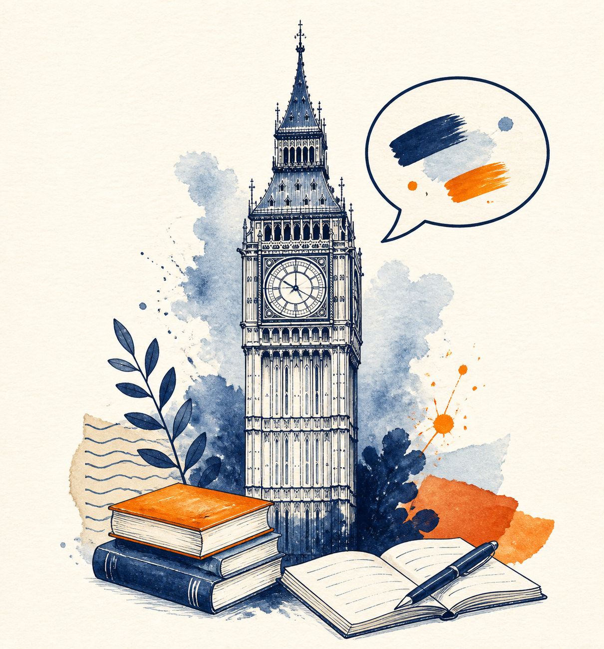Εικονογράφηση του Big Ben για τα Αγγλικά.